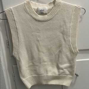 Aritzia Wilfred Cream Knit Sleeveless Top